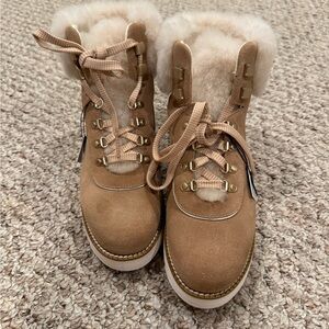 Cole Haan Tan Suede Ankle Booties